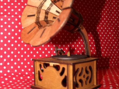 Grammofon 3d Puzzle Vector dxf File