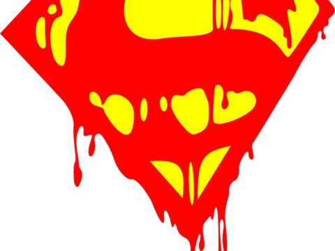 Logo Superman Bleeding Sticker dxf File