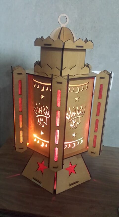 Laser Cut Ramadan Fanoos Mdf Wooden Ramadan Lantern Free Vector