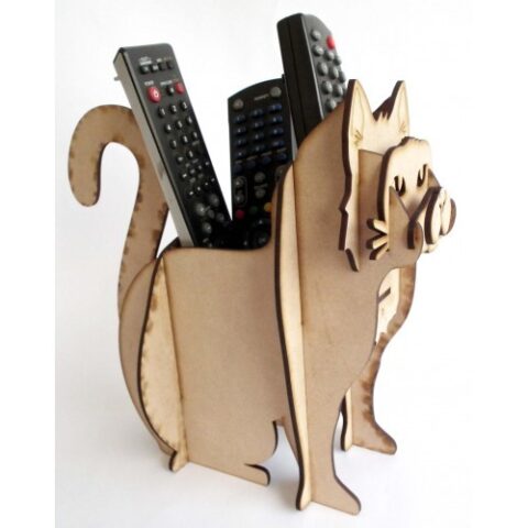 Laser Cut Remote Control Holder Free Vector