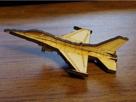 Laser Cut F-16 Fighting Falcon 3mm SVG File