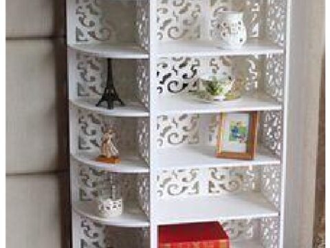 Laser Cut Shelf Home Decor Template CNC Plans Free Vector