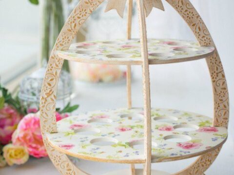 Laser Cut Wooden Easter Egg Stand Free Vector