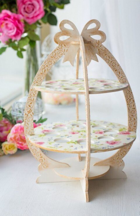 Laser Cut Wooden Easter Egg Stand Free Vector