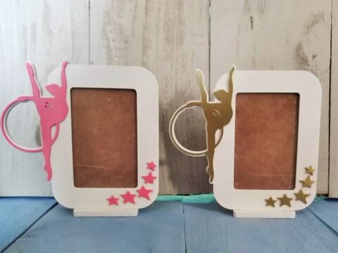 Gymnastics Picture Frame Laser Cut Template Free Vector