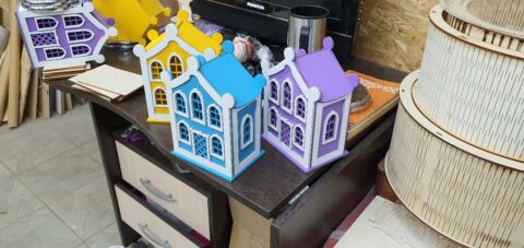 House Money Box 3mm Laser Cutting Template Free Vector