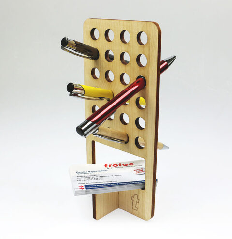 Laser Cut Wooden Pen Holder PDF File