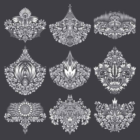 Gorgeous Ornamental Elements Free Vector