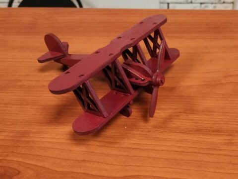 Laser Cut Bi Plane Free Vector