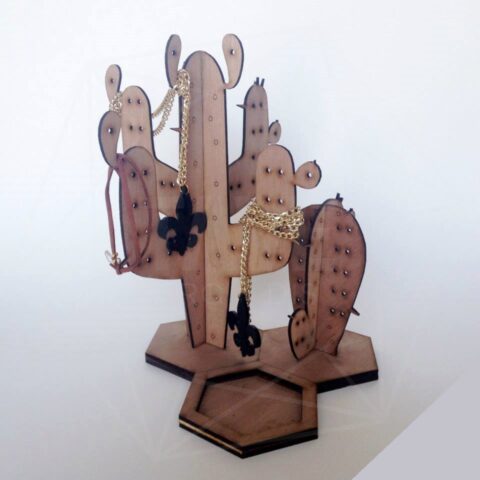 Cactus Jewelry Ring Holder Stand Free Vector