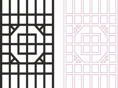 Outdoor Privacy Screen Panels Fence Divider Pattern dxf File