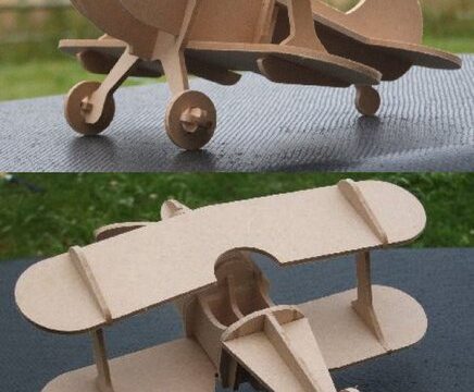 Kukuruznik biplane laser cut Free Vector