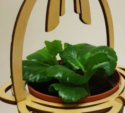 Laser Cut Wooden Flower Pot Holder Stand Free Vector