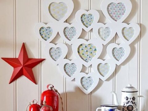 February 14 Frames Heart Shape for Laser Cutting Free Vector