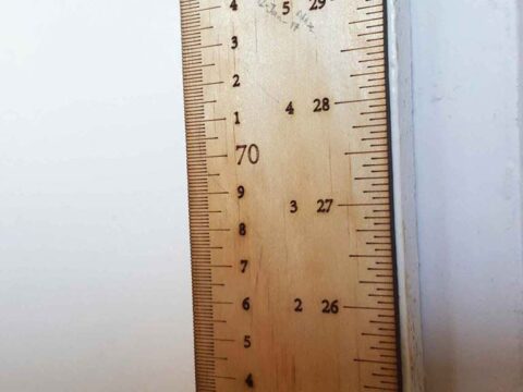 Laser Cut Portable Height Measuring Ruler DXF File