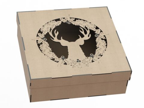 Laser Cut Wooden Gift Box Free Vector