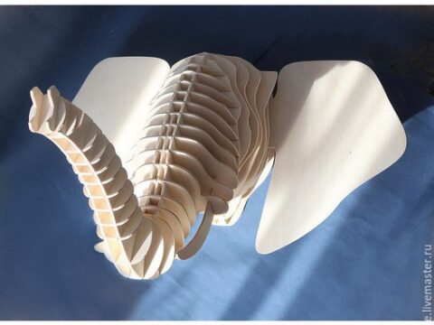 Elephant head 10mm Free Vector