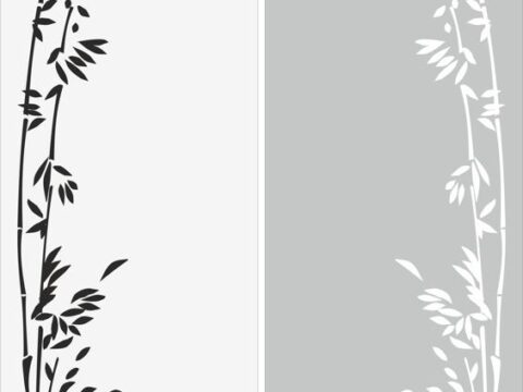 Decorative floral border ornament sandblast pattern Free Vector