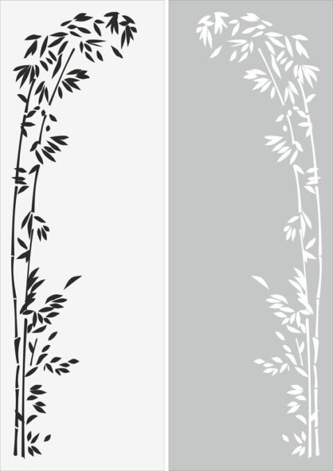 Decorative floral border ornament sandblast pattern Free Vector