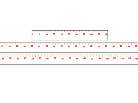 Ruler Measure Vector Art DXF File