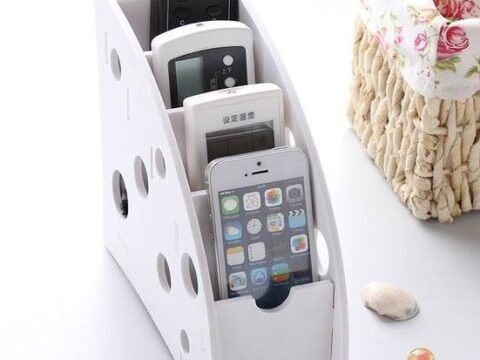 Desk Remote Controller TV DVD VCR Storage Box Free Vector