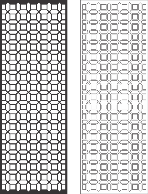 Geometric Decorative Grille Free Vector