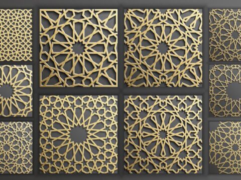 Islamic Scrollwork Pattern DXF File