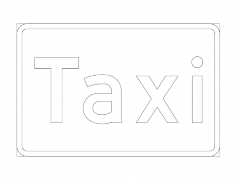 Taxi Road Sign dxf File
