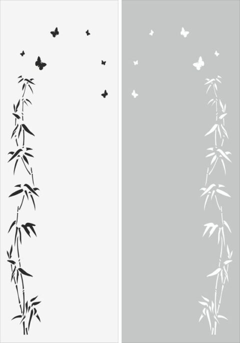 Tree Branch Leaves Sandblast Pattern Free Vector