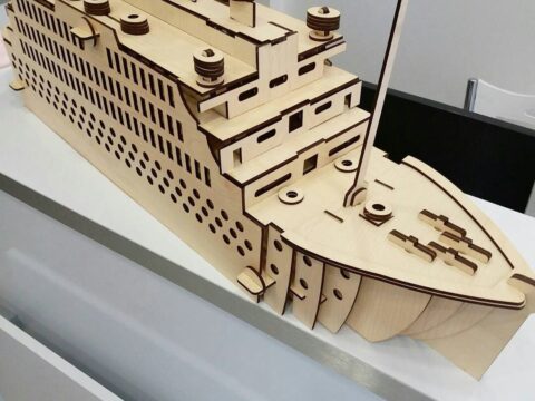 Titanic Laser Cut Puzzle Model Free Vector
