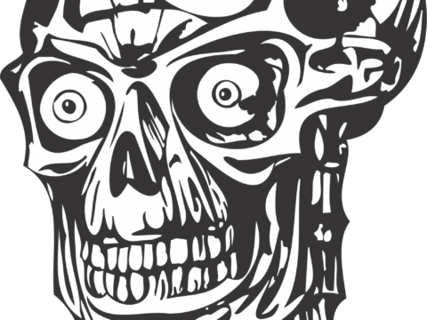 Horror Skull DXF File