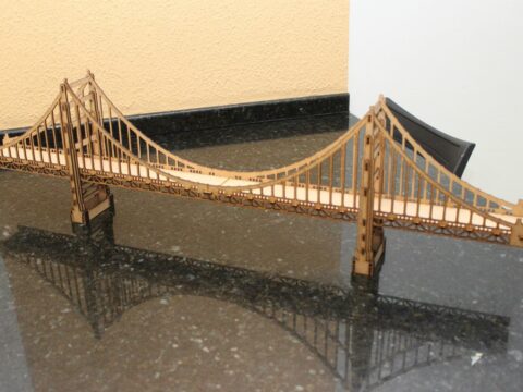 Olden Gate Bridge Laser Cut CNC Plans Free Vector