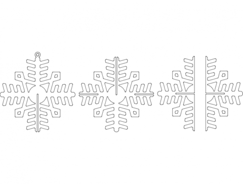 3D Snowflake 16ga dxf File