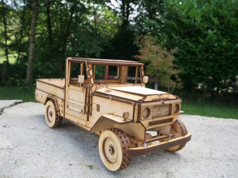 Laser Cut Toyota Land Cruiser bj-44 Free Vector