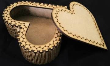 Heart Shape Box DXF File