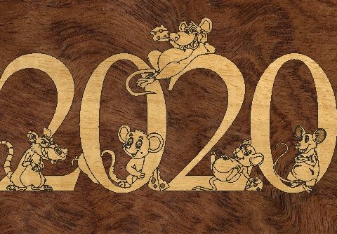 Laser Cut New Year 2020 Template Free Vector