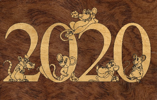 Laser Cut New Year 2020 Template Free Vector