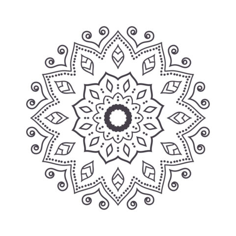 Mandala For Coloring 6 Free Vector