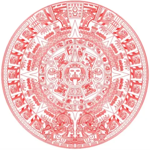 aztec calendar outline