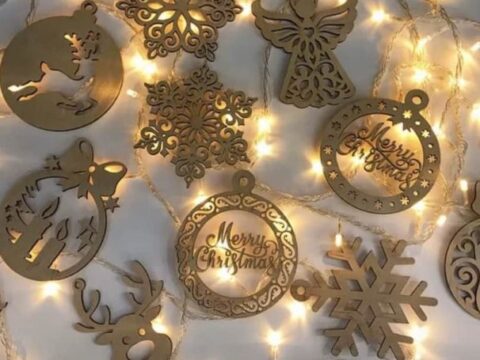 laser cut christmas ornaments