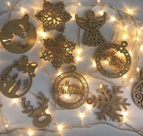 laser cut christmas ornaments